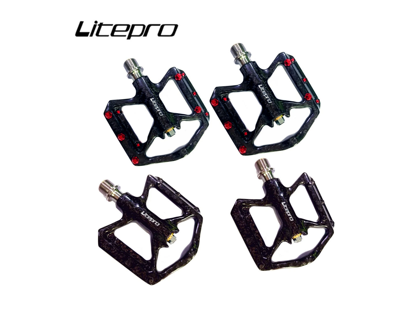 Litepro S5C 碳纖維鈦軸啤零腳踏 178g