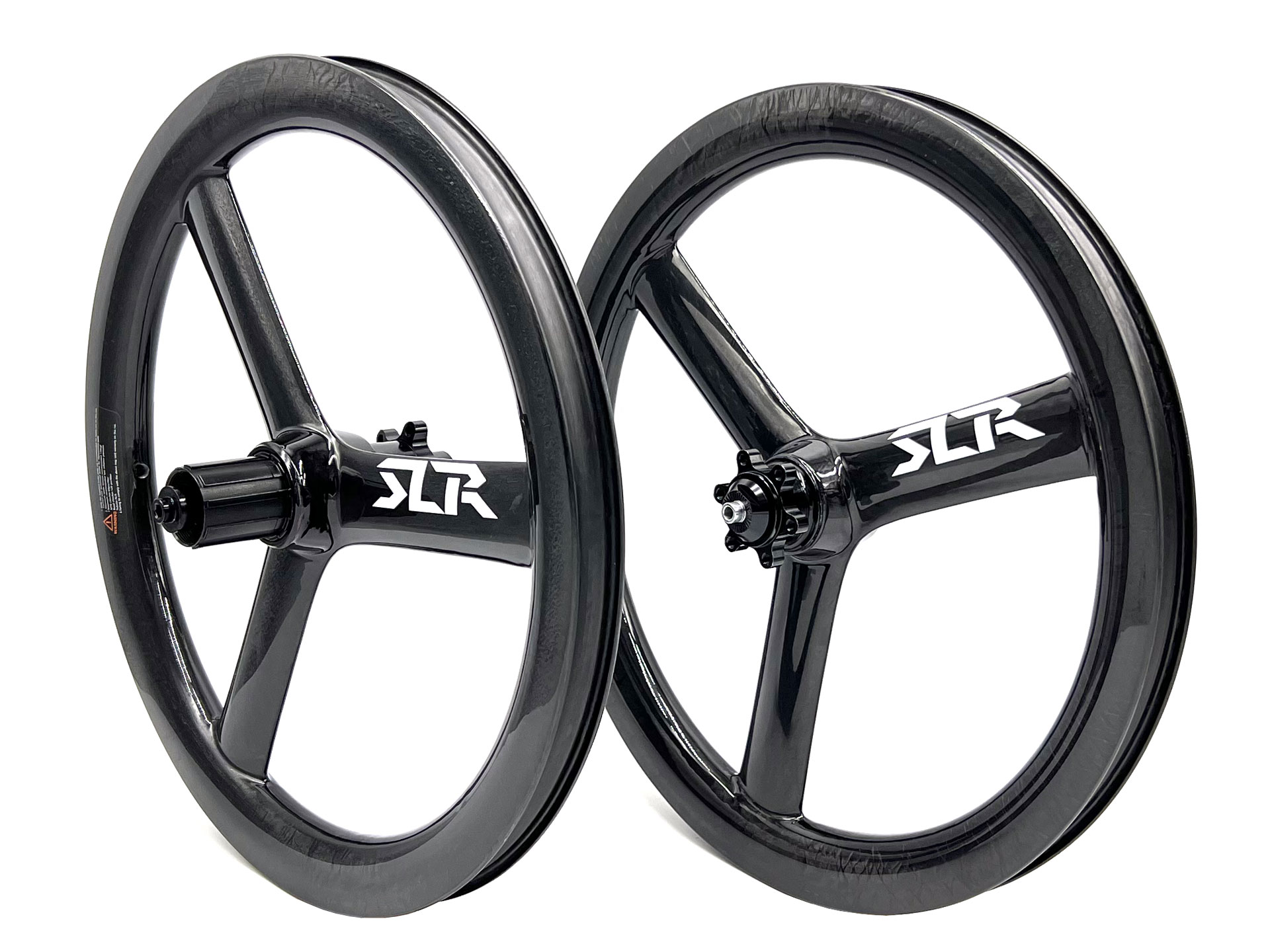 SLR TRI-S Tri Spoke Carbon Wheelset - for Brompton Rim Brake 16" 349